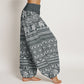 Pure Cotton Casual Elephant Geometric Figure Women's Elastic Waist Harem Pants