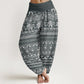 Pure Cotton Casual Elephant Geometric Figure Women's Elastic Waist Harem Pants
