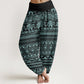 Pure Cotton Casual Elephant Geometric Figure Women's Elastic Waist Harem Pants