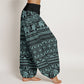 Pure Cotton Casual Elephant Geometric Figure Women's Elastic Waist Harem Pants