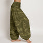 Cotton Mountain Moon Auspicious Clouds Pattern Women's Elastic Waist Harem Pants