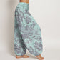 Cotton Birds Trees Branches Pattern Women's Elastic Waist Harem Pants