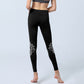 Heart-shaped Petals Flowers Print Gym Leggings Women's Yoga Pants