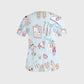 Women's Smile Teeth Printed Scrub Set ST12