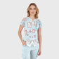 Women's Smile Teeth Printed Scrub Set ST12