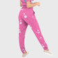 Women's V-Neck Love Your Smile Printed Scrub Set ST10