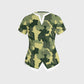 Women's Collage Camouflage Printed Scrub Set SA08