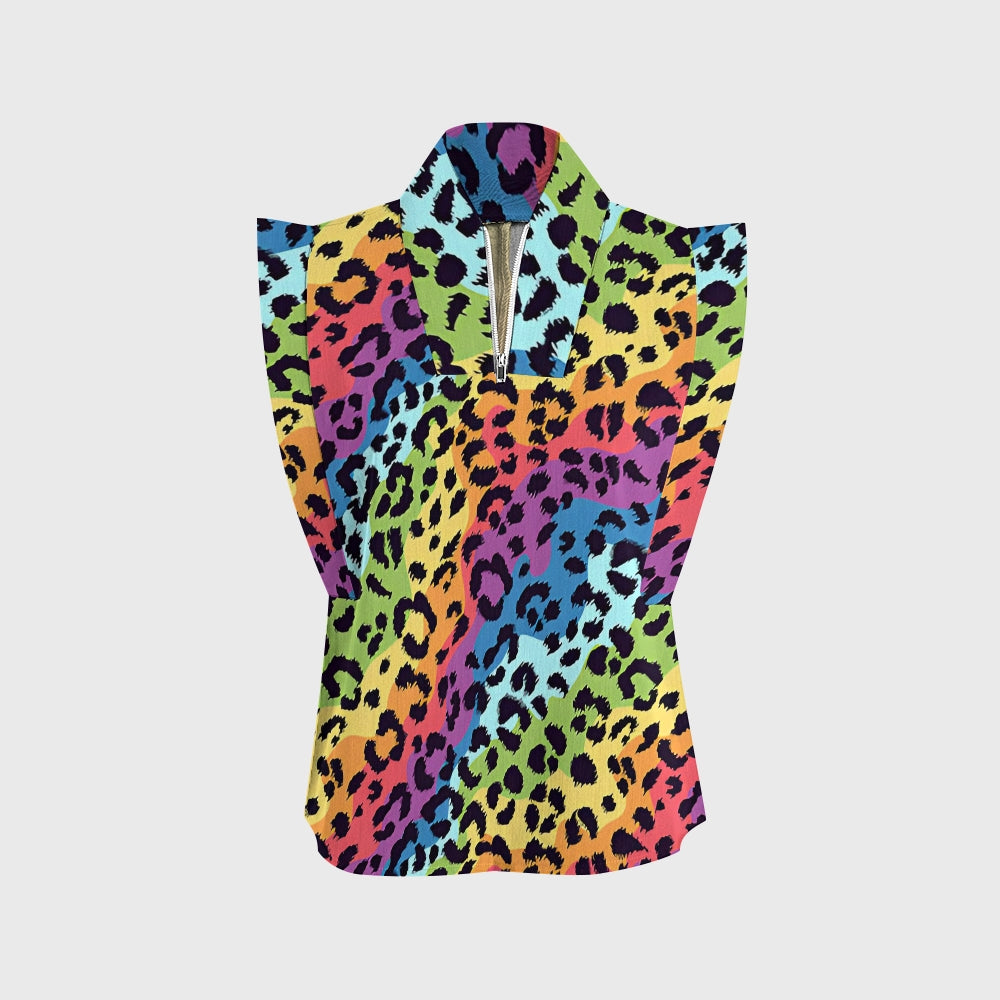 Women's Neon Ombre Leopard Printed Scrub Set SL07