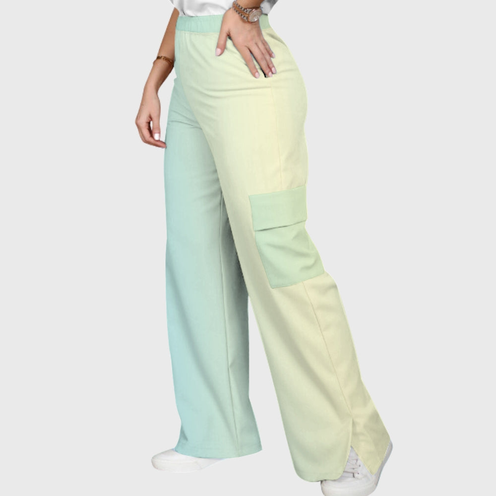 Women's Vintage Ombre Leopard Printed Scrub Set SL08