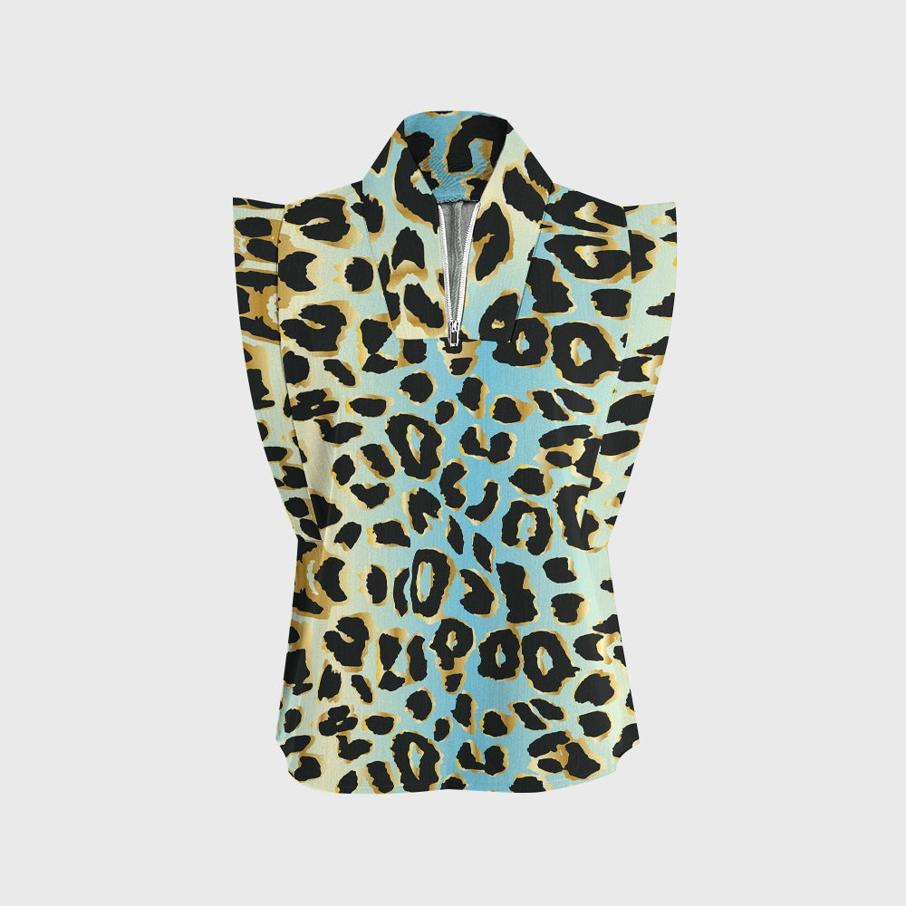 Women's Vintage Ombre Leopard Printed Scrub Set SL08