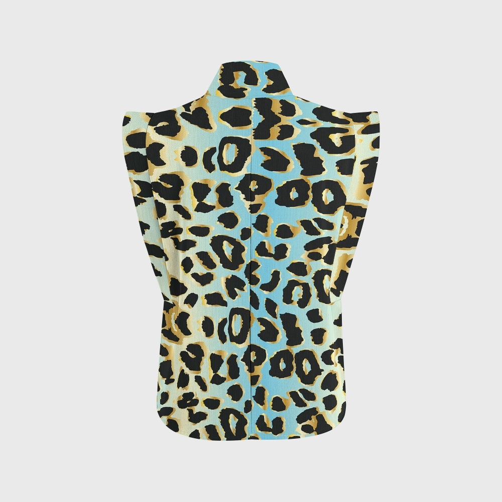Women's Vintage Ombre Leopard Printed Scrub Set SL08