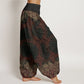 Pure Cotton Casual Lycoris Radiata Mandala Pattern Women's Elastic Waist Harem Pants