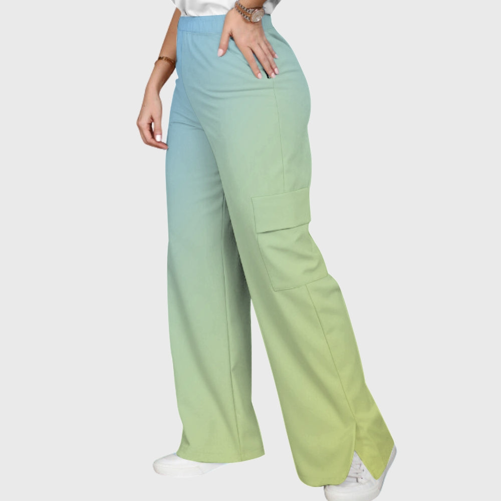 Women's Green Mixed Animal Printed Scrub Set SL09