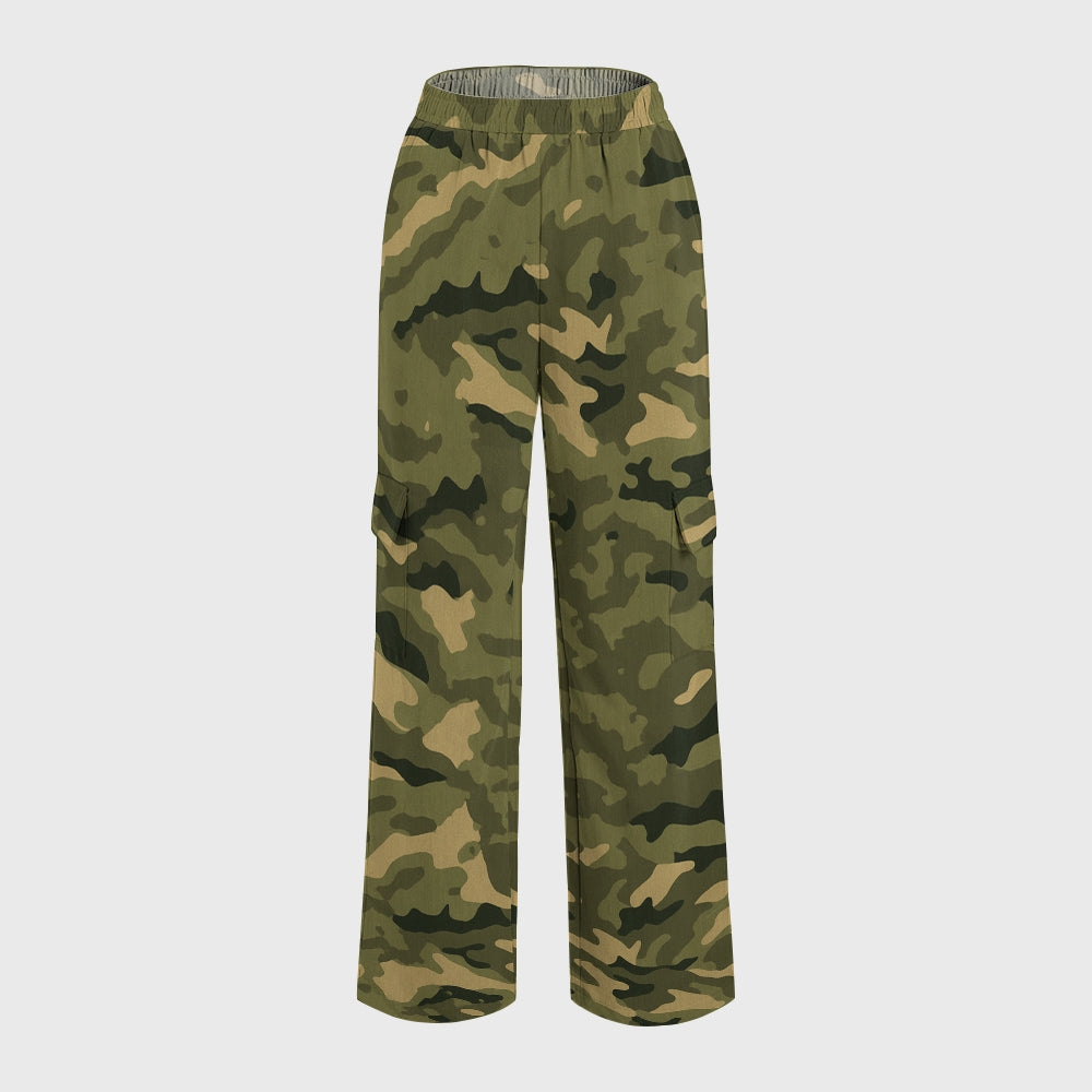 Women's Floral Camouflage Printed Scrub Set SA05