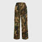 Women's Vintage Floral Camouflage Printed Scrub Set SA06