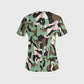 Women's Woodland Camouflage Printed Scrub Set SA09