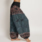 Pure Cotton Elegant Mandala Flowers Design Women's Elastic Waist Harem Pants