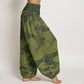 Pure Cotton Dragon Auspicious Clouds Women's Elastic Waist Harem Pants