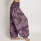 Pure Cotton Dragon Auspicious Clouds Women's Elastic Waist Harem Pants