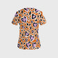 Women's Love Leopard Printed Scrub Set SL02