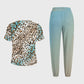 Women's Ombre Leopard Printed Scrub Set SL06