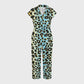 Women's Blue Ombre Leopard Printed Scrub Jumpsuit JL06