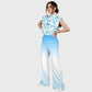 Women's Peace Ocean Ombre Printed Scrub Set SG07