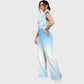 Women's Peace Ocean Ombre Printed Scrub Set SG07