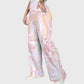 Women's Pastel Fluid Marble Printed Scrub Set  SM04