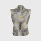 Women's Gold Grey Marble Printed Scrub Set  SM06