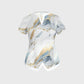 Women's Blue White Marble Printed Scrub Set SA09