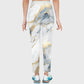 Women's Blue White Marble Printed Scrub Set SA09