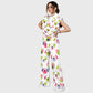 Women's Childish Dog Faces Printed Scrub Set SN09