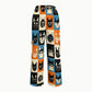 Women's Checkered Cats Printed Scrub Set SN11