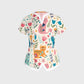 Women's Vintage Art Kittens Cats Printed Scrub Set SN19