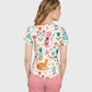 Women's Vintage Art Kittens Cats Printed Scrub Set SN19