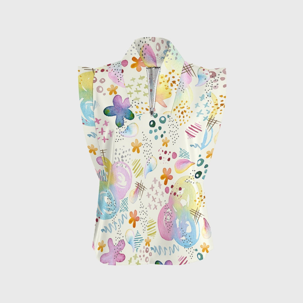Women's Vibrant Spring Printed Scrub Set SG10