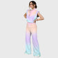 Women's Rainbow Ombre Printed Scrub Set SG12