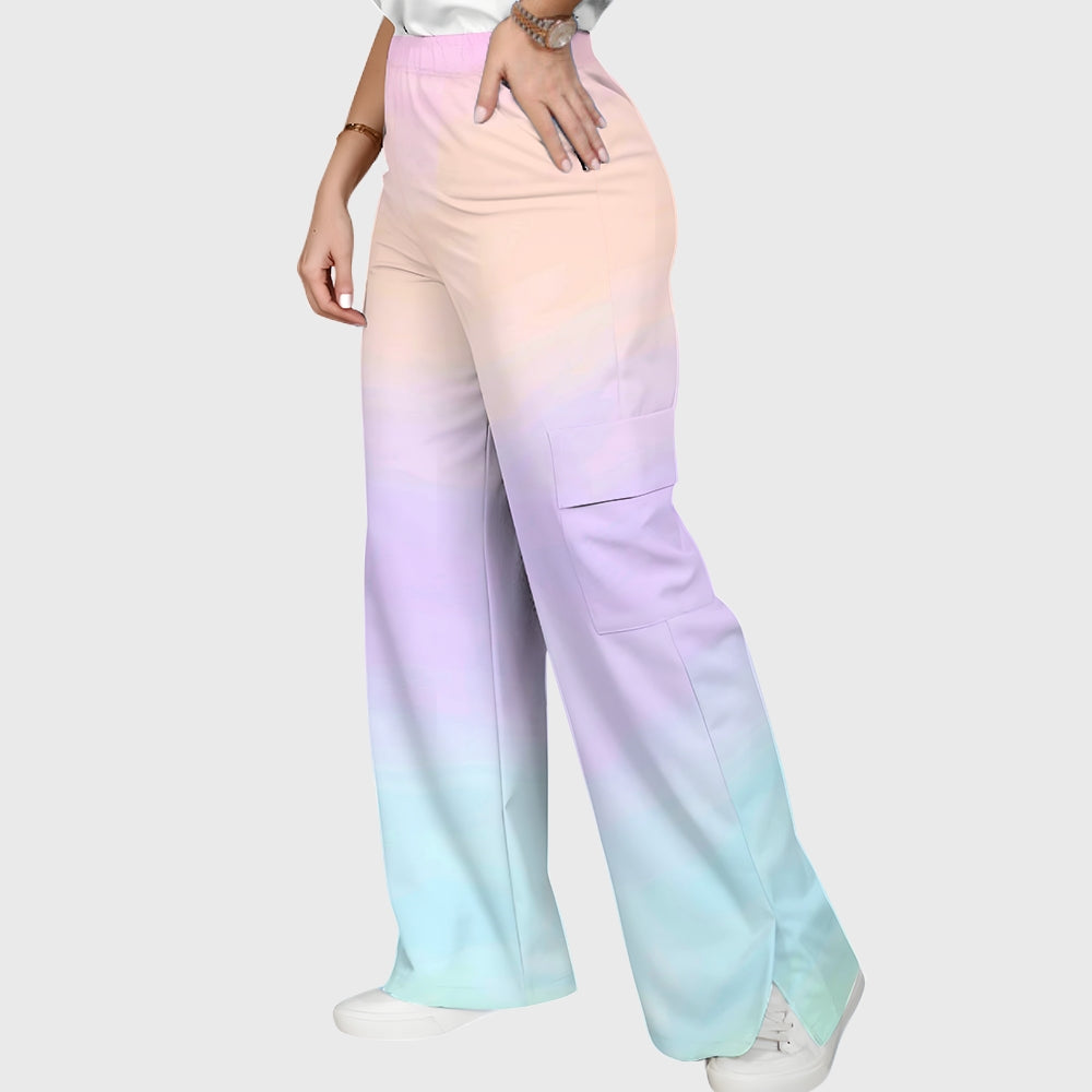 Women's Rainbow Ombre Printed Scrub Set SG12