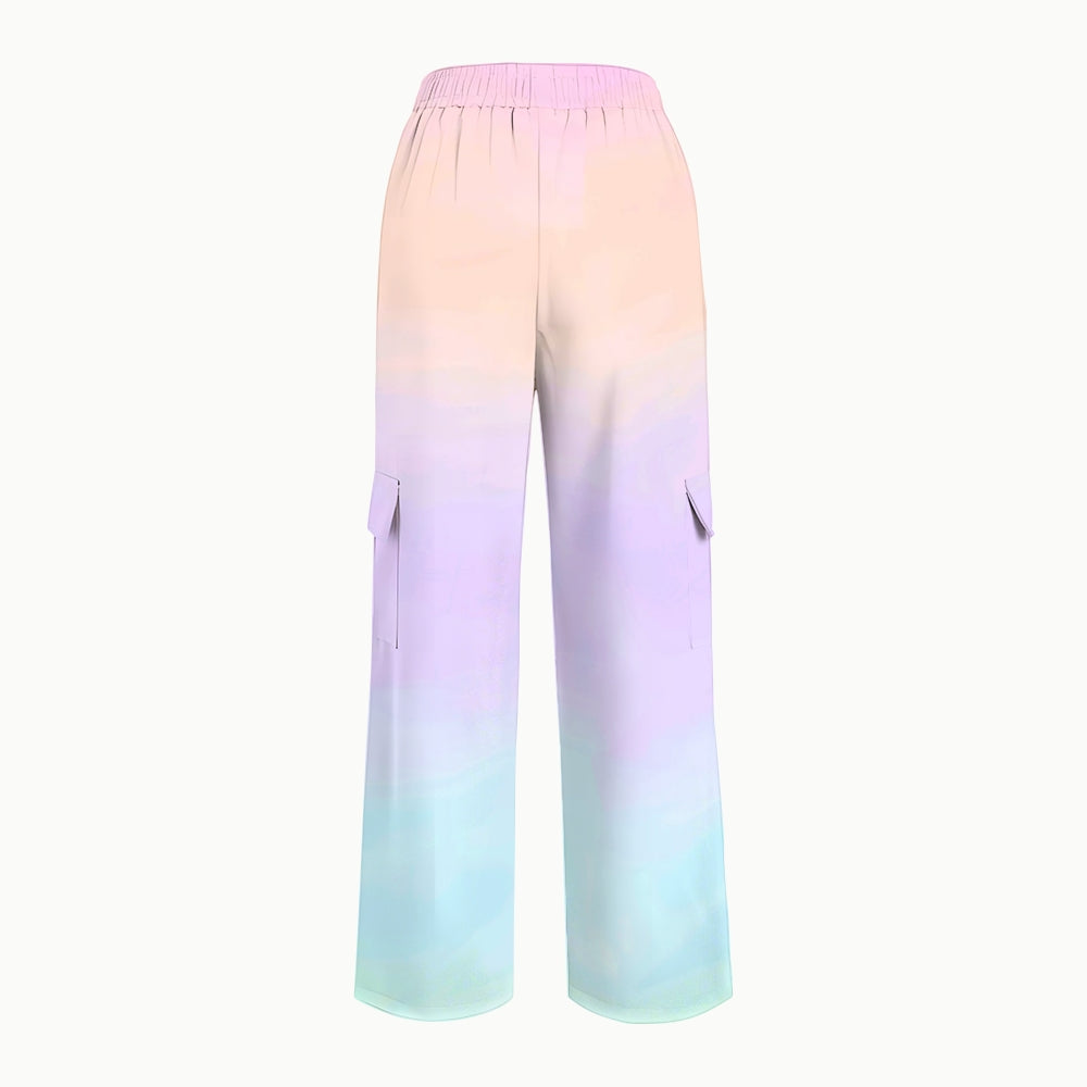 Women's Rainbow Ombre Printed Scrub Set SG12