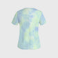 Women's Green Blue Tie-Dye Printed Scrub Set SG13