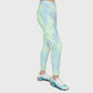 Women's Green Blue Tie-Dye Printed Scrub Set SG13