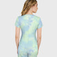 Women's Green Blue Tie-Dye Printed Scrub Set SG13