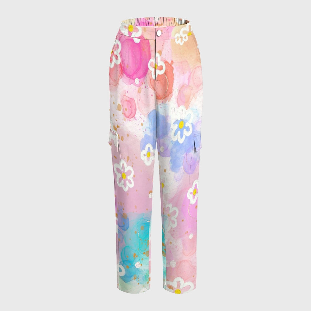 Women's Pastel Floral Printed Scrub Set SG16