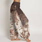 Pure Cotton Fox Cherry Blossoms Women's Elastic Waist Harem Pants