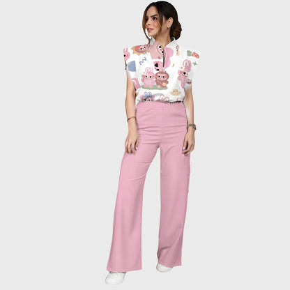 Women's LABUBU Printed Scrub Set SN02