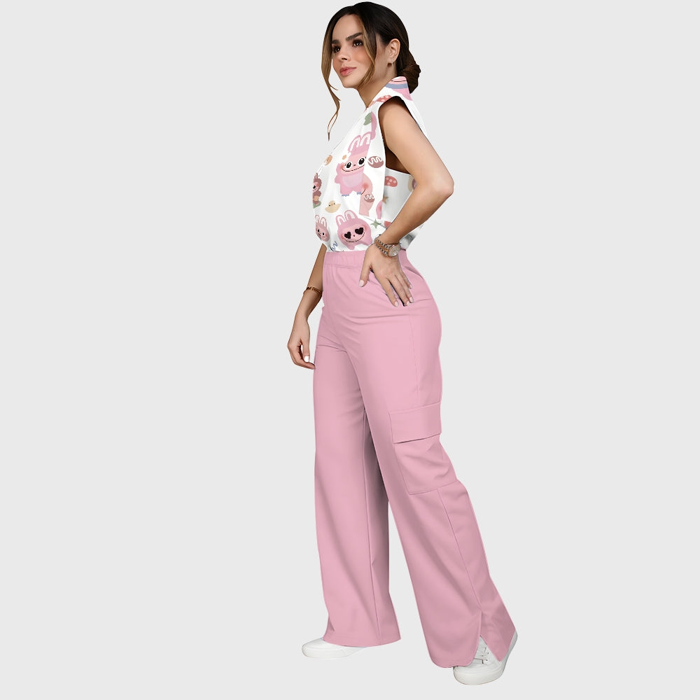 Women's LABUBU Printed Scrub Set SN02