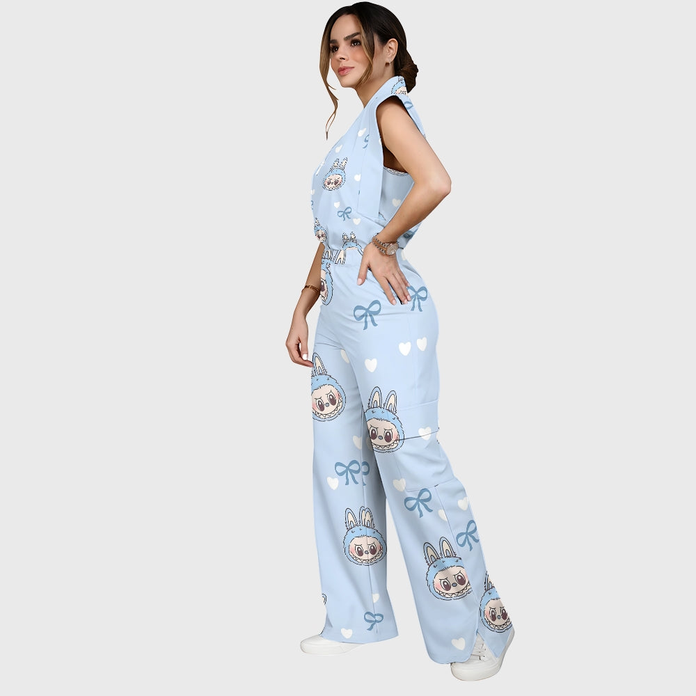 Women's LABUBU Printed Scrub Set SN04