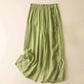 Retro Casual Embroidery Design Drawstring Cotton Linen Women's Wide Leg Pants With Pockets