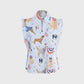 Women's July 4th Dog Printed Scrub Set SA02